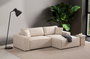 Atelier Del Sofa Sofá-Cama Esquinero Ecru 260cm Ancho x 170cm Profundidad, convertible en cama 206cm x 145cm